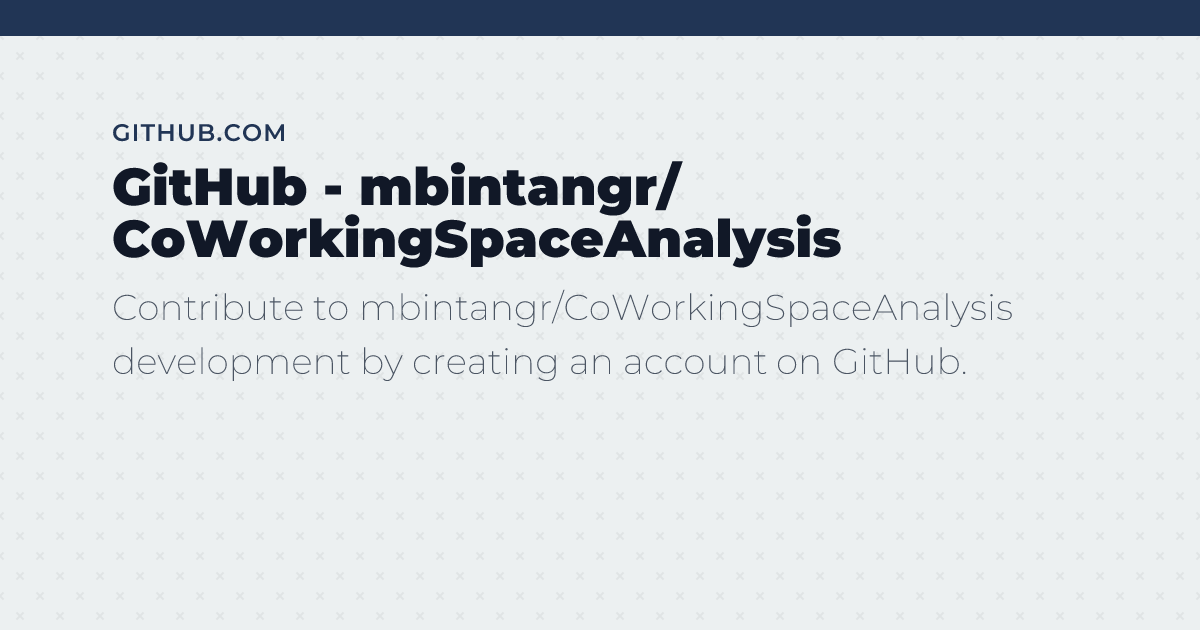 CoWorking Space Analysis