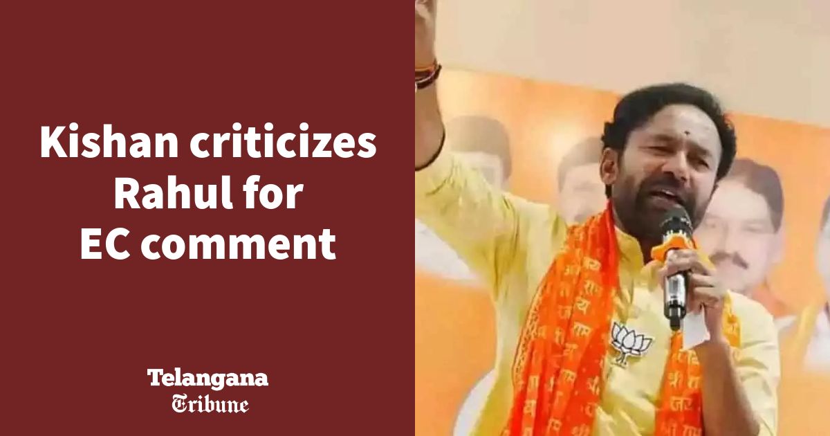 Kishan criticizes Rahul for EC comment